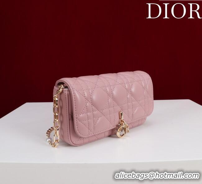 Best Price Dior My Dior - Dior Talk Phone Pouch in Cannage Lambskin Leather 9149 Blossom Pink 2025