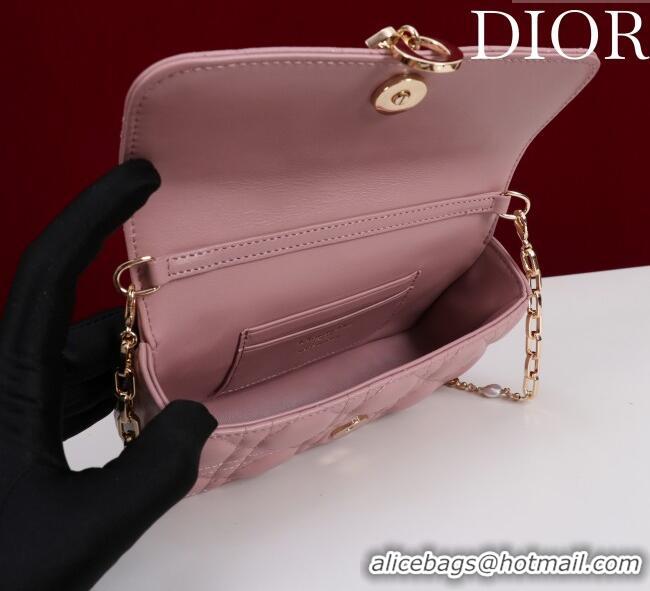 Best Price Dior My Dior - Dior Talk Phone Pouch in Cannage Lambskin Leather 9149 Blossom Pink 2025