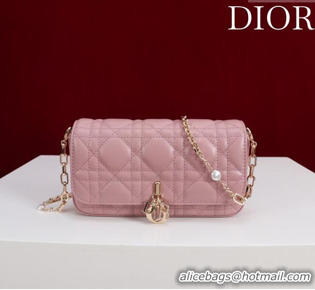 Best Price Dior My Dior - Dior Talk Phone Pouch in Cannage Lambskin Leather 9149 Blossom Pink 2025