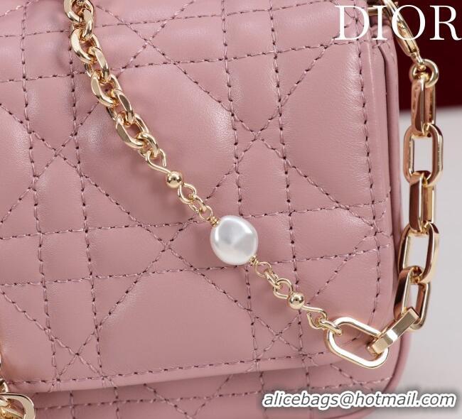 Best Price Dior My Dior - Dior Talk Phone Pouch in Cannage Lambskin Leather 9149 Blossom Pink 2025