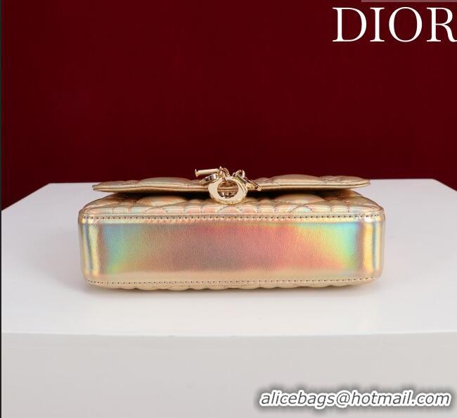Market Sells Dior My Dior - Dior Talk Phone Pouch in Cannage Iridescent Leather 9149 Gold 2025