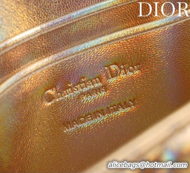 Market Sells Dior My Dior - Dior Talk Phone Pouch in Cannage Iridescent Leather 9149 Gold 2025