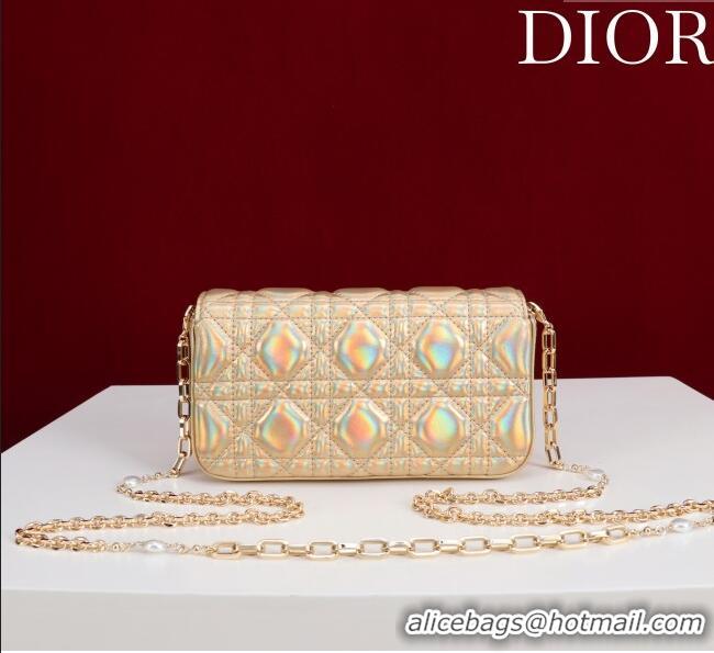 Market Sells Dior My Dior - Dior Talk Phone Pouch in Cannage Iridescent Leather 9149 Gold 2025