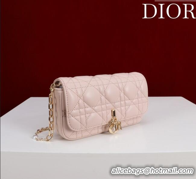 Hot Style Dior My Dior - Dior Talk Phone Pouch in Cannage Lambskin Leather 9149 Light Pink 2025