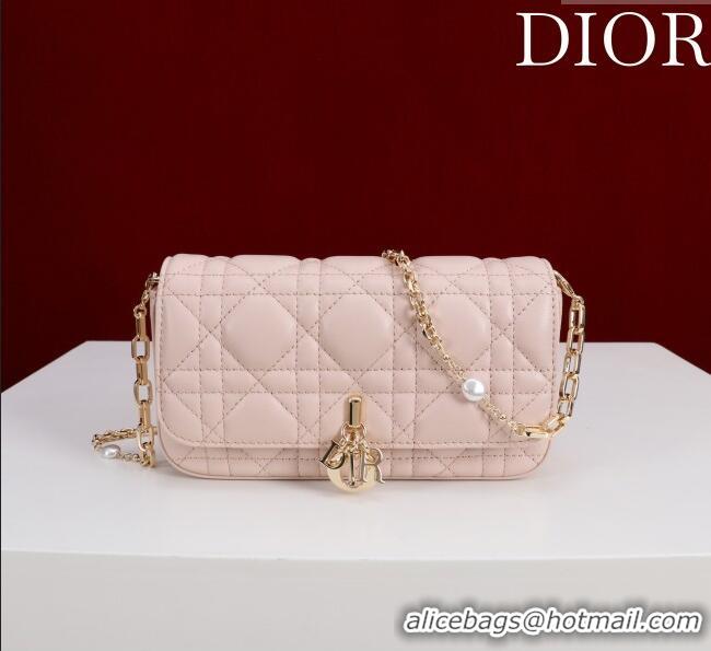 Hot Style Dior My Dior - Dior Talk Phone Pouch in Cannage Lambskin Leather 9149 Light Pink 2025