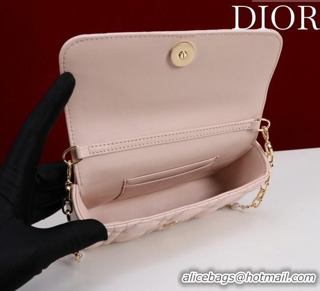 Hot Style Dior My Dior - Dior Talk Phone Pouch in Cannage Lambskin Leather 9149 Light Pink 2025