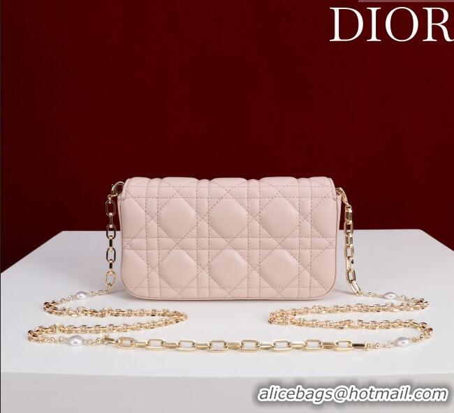 Hot Style Dior My Dior - Dior Talk Phone Pouch in Cannage Lambskin Leather 9149 Light Pink 2025