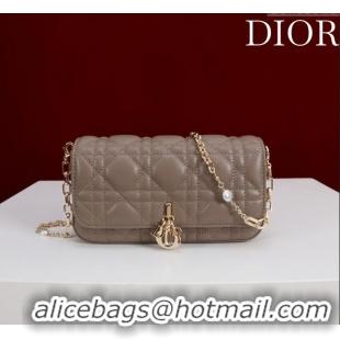Modern Classic Dior My Dior - Dior Talk Phone Pouch in Cannage Lambskin Leather 9149 Taupe 2025