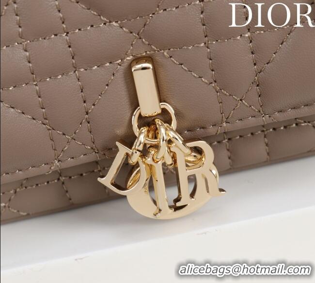 Modern Classic Dior My Dior - Dior Talk Phone Pouch in Cannage Lambskin Leather 9149 Taupe 2025