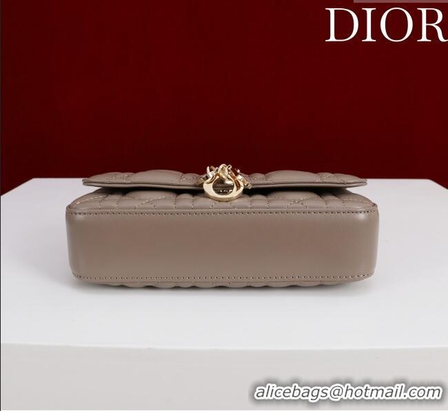 Modern Classic Dior My Dior - Dior Talk Phone Pouch in Cannage Lambskin Leather 9149 Taupe 2025