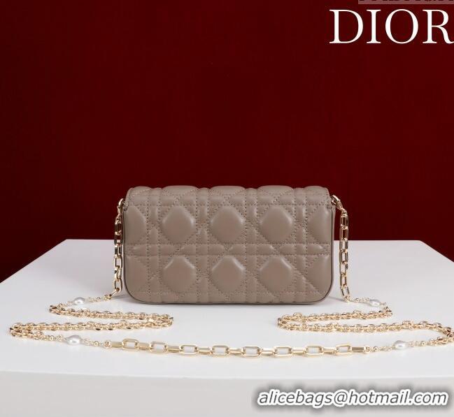 Modern Classic Dior My Dior - Dior Talk Phone Pouch in Cannage Lambskin Leather 9149 Taupe 2025