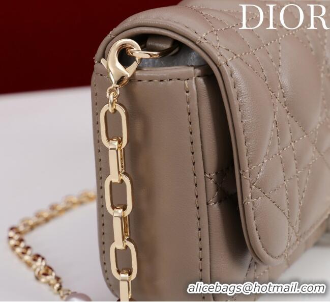Modern Classic Dior My Dior - Dior Talk Phone Pouch in Cannage Lambskin Leather 9149 Taupe 2025