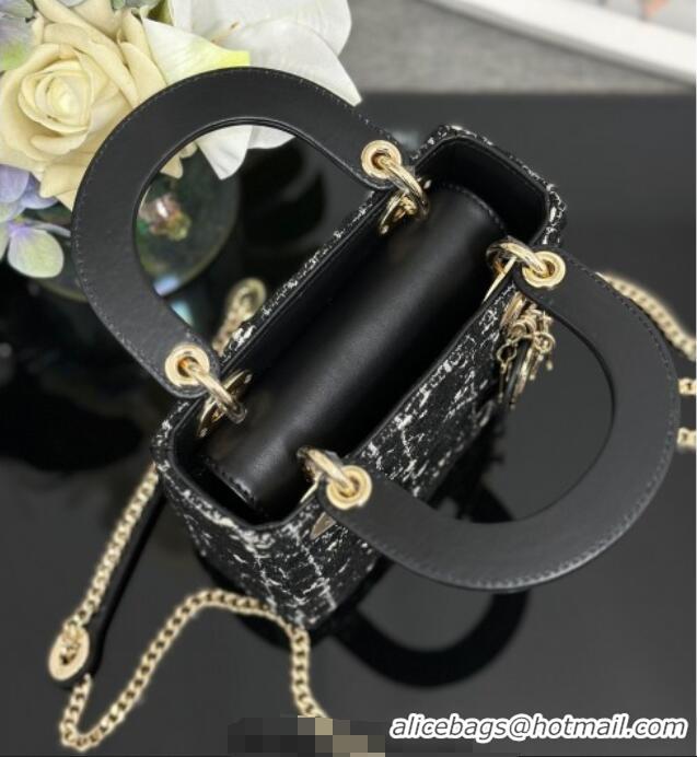 Buy Discount Dior Mini Lady Bag in Tweed 0929 Black 2025