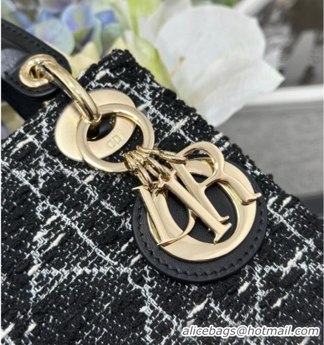 Buy Discount Dior Mini Lady Bag in Tweed 0929 Black 2025