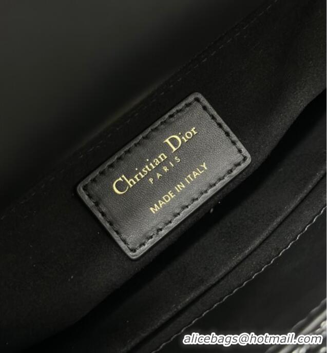 Best Price Dior Small Lady My ABCDior Bag in Tweed 0929 Black 2025