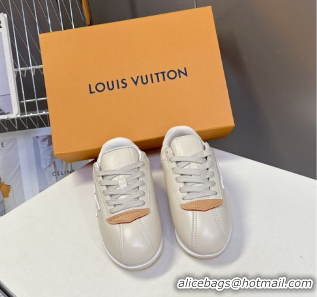 Good Quality Louis Vuitton LV BUTTERSOFT Sneakers in Calf Leather Grey 2025 1AIKDJ 0829055