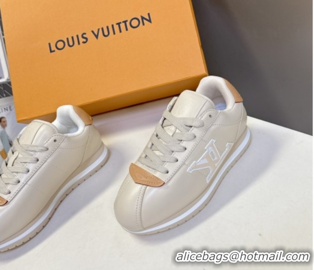 Good Quality Louis Vuitton LV BUTTERSOFT Sneakers in Calf Leather Grey 2025 1AIKDJ 0829055