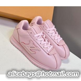 Good Product Louis Vuitton LV BUTTERSOFT Sneakers in Calf Leather Pink 2025 1AIKDJ 0829056