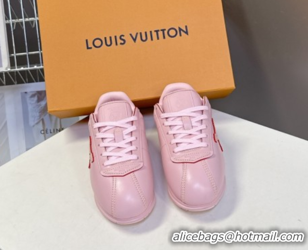Good Product Louis Vuitton LV BUTTERSOFT Sneakers in Calf Leather Pink 2025 1AIKDJ 0829056