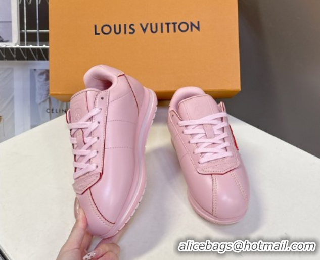 Good Product Louis Vuitton LV BUTTERSOFT Sneakers in Calf Leather Pink 2025 1AIKDJ 0829056