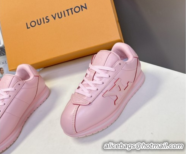 Good Product Louis Vuitton LV BUTTERSOFT Sneakers in Calf Leather Pink 2025 1AIKDJ 0829056