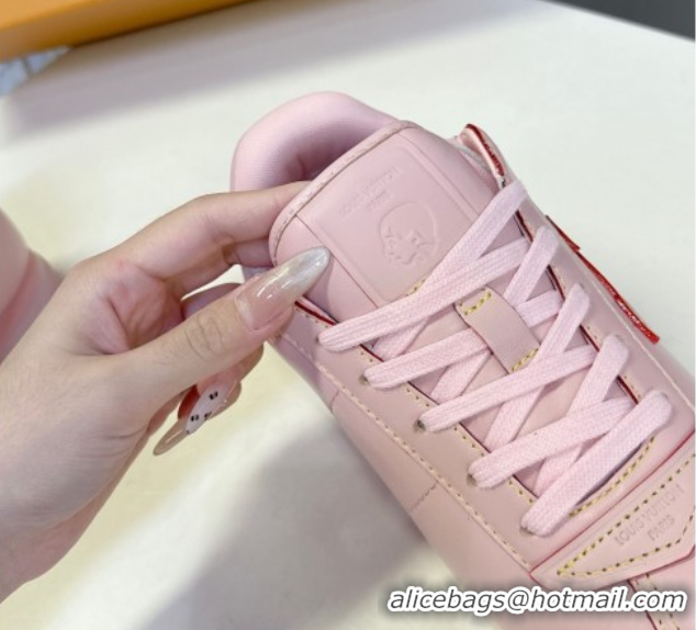 Good Product Louis Vuitton LV BUTTERSOFT Sneakers in Calf Leather Pink 2025 1AIKDJ 0829056