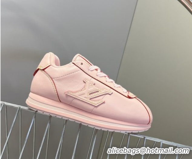 Good Product Louis Vuitton LV BUTTERSOFT Sneakers in Calf Leather Pink 2025 1AIKDJ 0829056