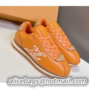 Low Cost Louis Vuitton LV BUTTERSOFT Sneakers in Calf Leather Orange 2025 1AIKDJ 0829057