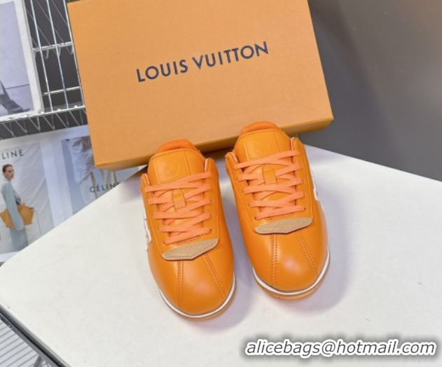 Low Cost Louis Vuitton LV BUTTERSOFT Sneakers in Calf Leather Orange 2025 1AIKDJ 0829057