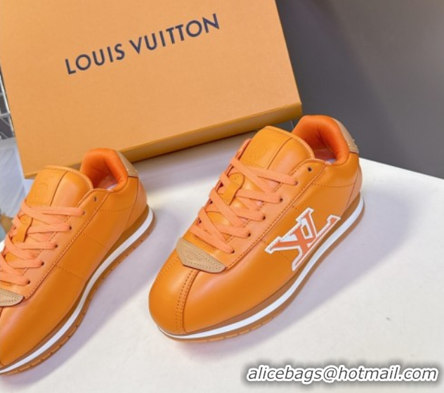 Low Cost Louis Vuitton LV BUTTERSOFT Sneakers in Calf Leather Orange 2025 1AIKDJ 0829057