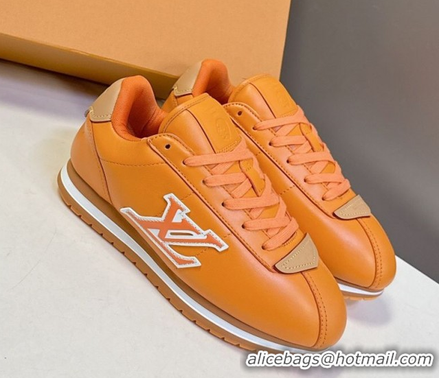 Low Cost Louis Vuitton LV BUTTERSOFT Sneakers in Calf Leather Orange 2025 1AIKDJ 0829057