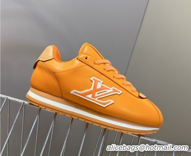Low Cost Louis Vuitton LV BUTTERSOFT Sneakers in Calf Leather Orange 2025 1AIKDJ 0829057