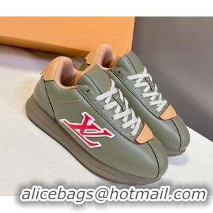Top Design Louis Vuitton LV BUTTERSOFT Sneakers in Calf Leather Green 2025 1AIKDJ 0829058