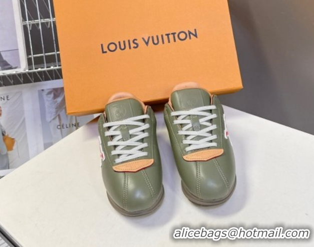 Top Design Louis Vuitton LV BUTTERSOFT Sneakers in Calf Leather Green 2025 1AIKDJ 0829058