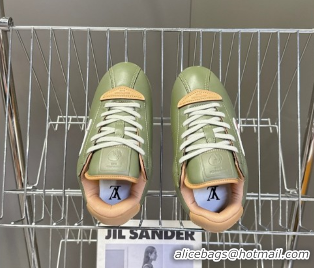 Top Design Louis Vuitton LV BUTTERSOFT Sneakers in Calf Leather Green 2025 1AIKDJ 0829058