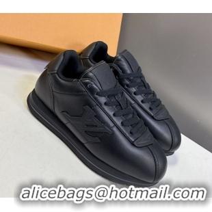 Luxurious Louis Vuitton LV BUTTERSOFT Sneakers in Calf Leather Black 2025 1AIKDJ 0829059