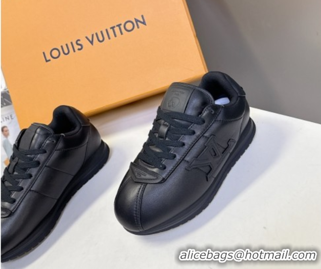 Luxurious Louis Vuitton LV BUTTERSOFT Sneakers in Calf Leather Black 2025 1AIKDJ 0829059