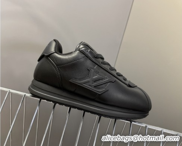 Luxurious Louis Vuitton LV BUTTERSOFT Sneakers in Calf Leather Black 2025 1AIKDJ 0829059