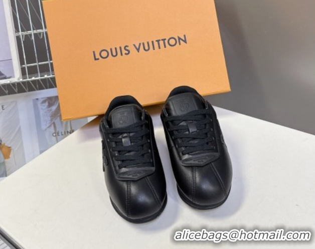 Luxurious Louis Vuitton LV BUTTERSOFT Sneakers in Calf Leather Black 2025 1AIKDJ 0829059