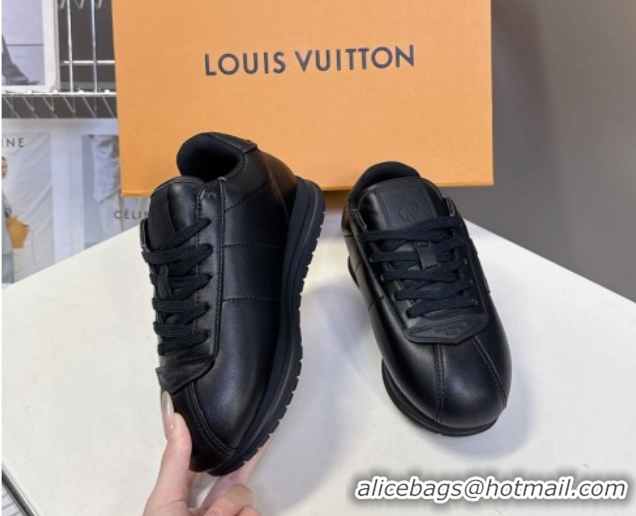 Luxurious Louis Vuitton LV BUTTERSOFT Sneakers in Calf Leather Black 2025 1AIKDJ 0829059