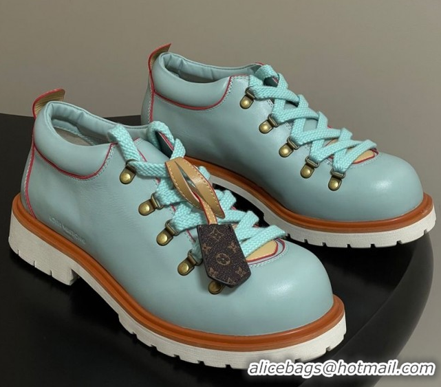 Pretty Style Louis Vuitton LV Remix Derby Lace-Ups Shoes 5cm in Plain Leather Green 2025 1AIJ63 0829063