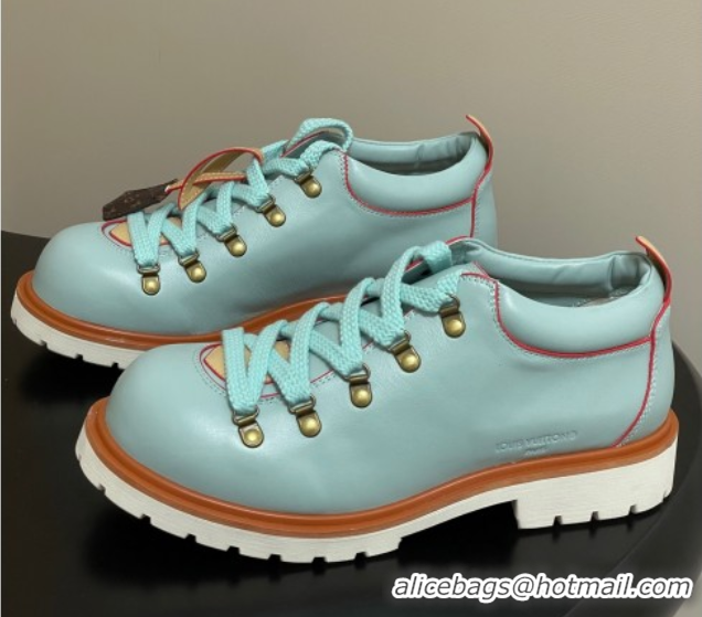 Pretty Style Louis Vuitton LV Remix Derby Lace-Ups Shoes 5cm in Plain Leather Green 2025 1AIJ63 0829063