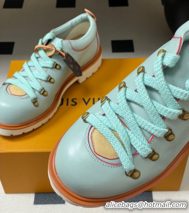 Pretty Style Louis Vuitton LV Remix Derby Lace-Ups Shoes 5cm in Plain Leather Green 2025 1AIJ63 0829063