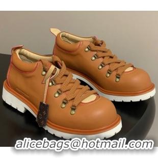 Good Looking Louis Vuitton LV Remix Derby Lace-Ups Shoes 5cm in Plain Leather Brown 2025 1AIJ63 0829064
