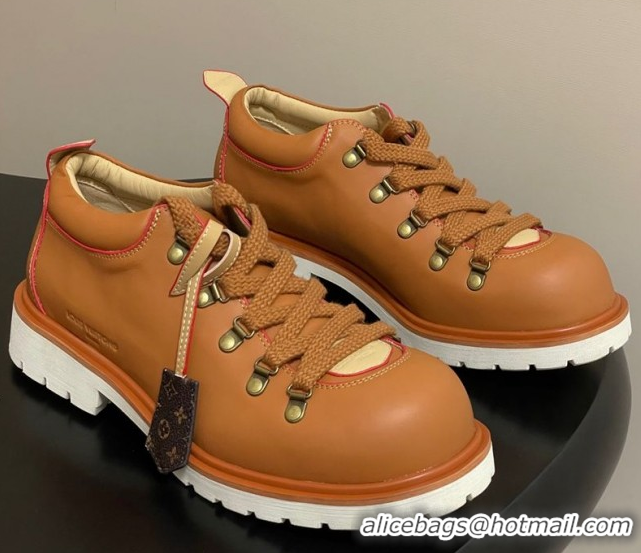Good Looking Louis Vuitton LV Remix Derby Lace-Ups Shoes 5cm in Plain Leather Brown 2025 1AIJ63 0829064