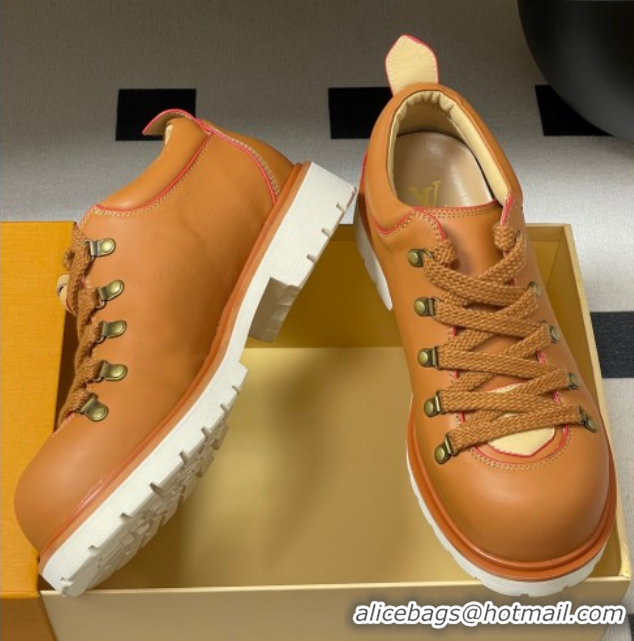 Good Looking Louis Vuitton LV Remix Derby Lace-Ups Shoes 5cm in Plain Leather Brown 2025 1AIJ63 0829064