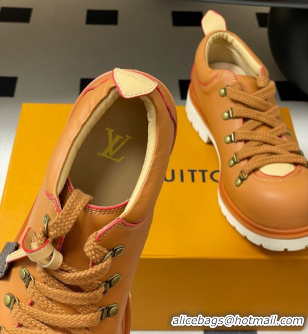 Good Looking Louis Vuitton LV Remix Derby Lace-Ups Shoes 5cm in Plain Leather Brown 2025 1AIJ63 0829064