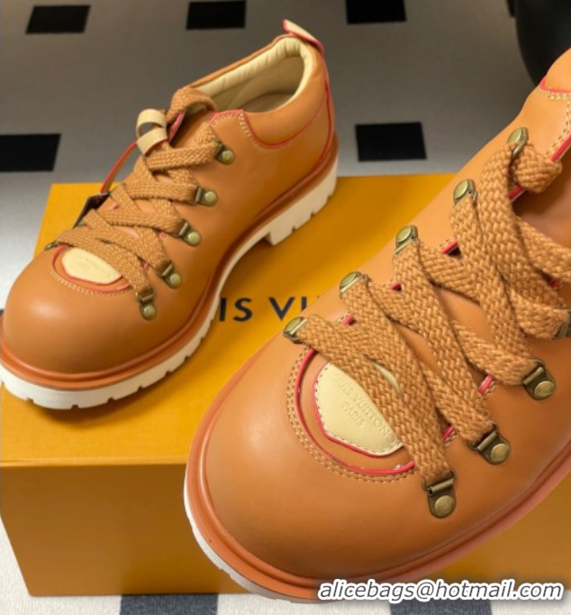 Good Looking Louis Vuitton LV Remix Derby Lace-Ups Shoes 5cm in Plain Leather Brown 2025 1AIJ63 0829064