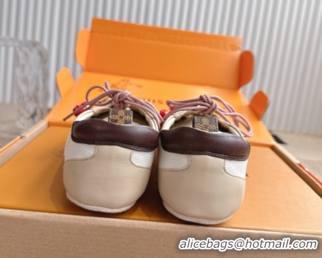 Shop Duplicate Louis Vuitton LV Sneakerina in Suede and Knit White 0829068