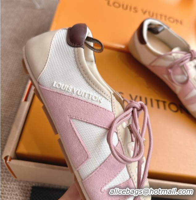 Shop Duplicate Louis Vuitton LV Sneakerina in Suede and Knit White 0829068
